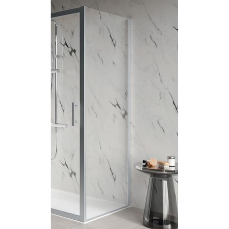 Porta doccia parete fissa elyane F66 est. 66 a 69 cm cristallo trasp. prof. silver (1/4)