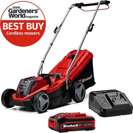 Einhell 33cm Cordless Lawnmower 18V Rotary PXC GE-CM 18/33 Li 4Ah Plus Battery (1/5)