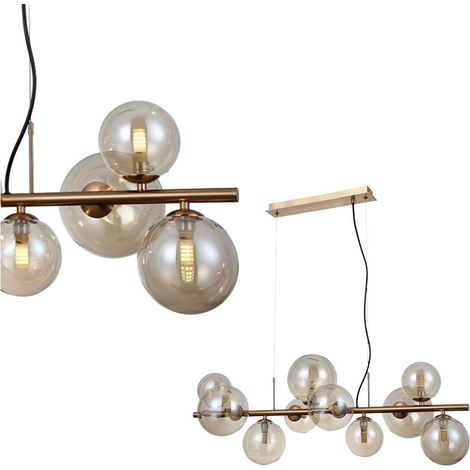 Italux Canello Moderna lámpara colgante de techo con barra de 10 luces, G9 (1/4)