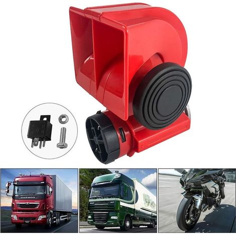 AGE Avertisseur d'air de voiture super fort 12V 150db avec klaxon électrique de relais de voiture, adapté aux camions, voitures et motos (1/3)