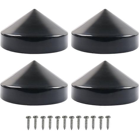 Satz mit 4 konischen Kappen für Bootsstegpfähle, 9 x 9 x 4,92 Zoll, konische Schutzkappen für Stegpfähle und Bootspylone (1/5)