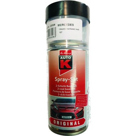 Pintura de retoque para coche Mercedes 197 obsidianschwarz, spray de 150 ml, auto K (1/5)