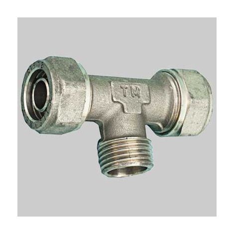 RACCORDO A TEE MASCHIO PER TUBO COBRAPEX  22 x 3/4 x 22 S. 3     TIEMME
