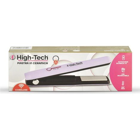 HIGH-TECH PIASTRA IN CERAMICA CORDLESS MODALITÀ NO FILI 3H DI AUTONOMIA 200° MAX RICARICA USB 71.7X16.8 MM COLORE ASSORTITO OKX