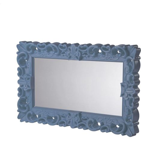Mirror of Love Blu polvere - Medio specchio di design originale Slide colorato moderno barocco camera ingresso sala da pranzo salotto (1/4)