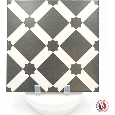 Aelle - Carrelage sol / mur effet ciment 20x20 cm 1900 PALAU GRAFITO - Vendu par boîte de 1 m² (1/4)