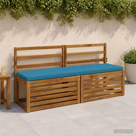 vidaXL Cojín de banco SOEST 100% Poliéster Azul Claro 150 x 40 x 5 cm (1/5)