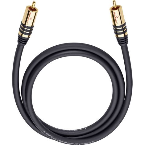 RCA Audio Cavo [1x Spina RCA - 1x Spina RCA] 10.00 m Nero contatti connettore dorati Oehlbach NF Sub