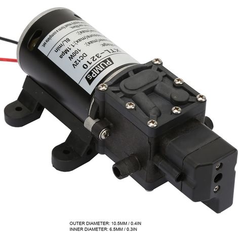 Pompe à eau électrique à membrane auto-amorçante haute pression avec pressostat 12V 100W (1/5)