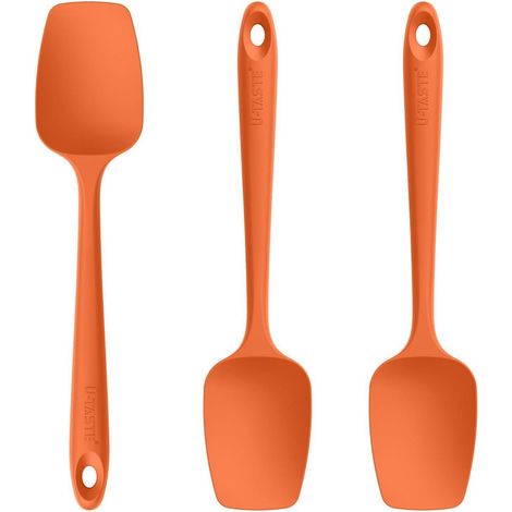 Silikon Kochlöffel Set 3 Stück, 250℃ hitzebeständig, orange