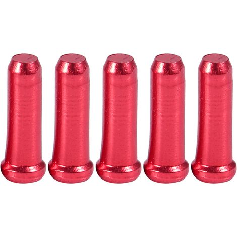 100 embouts de câble de frein en alliage d'aluminium anodisé de 2,5 mm (rouge) (1/5)