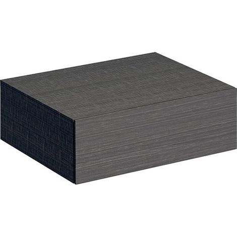 Meuble latéral bas Geberit Xeno²avec un tiroir: Largeur 58cm, Hauteur 20cm, Profondeur 46.2cm, Gris scultura / Mélamine structuré bois