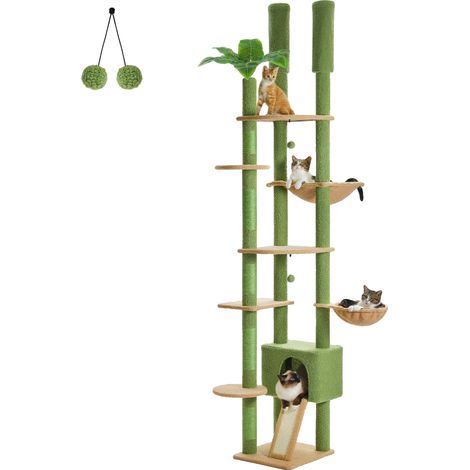 Großer Katzenbaum, 5-stöckiges Design, Massivholzkonstruktion (1/2)