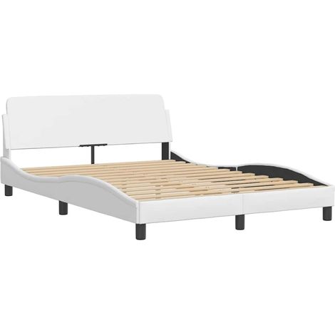 Lit Double - Lit Contemporain - Cadre de lit blanc 140x200 cm similicuir fr27877 (1/5)