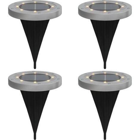 4 lampes solaires de sol et prises de terre extérieures (1/5)