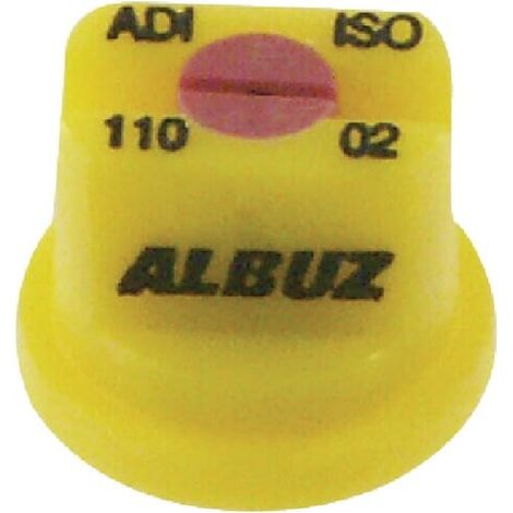 Tobera est谩ndar doble chorro plano ADI 110掳 02 amarillo cer谩mica Albuz ALBUZ ADI11002