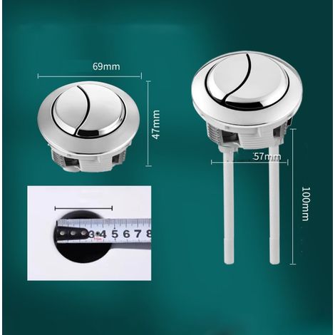 Grand Bouton Reservoir Eau Couvercle Toilettes Double Poussoir Universel (1/3)