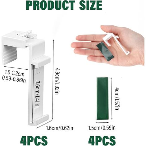 Supports à Pince Longs pour Stores Enrouleurs Doubles Sans Perçage (1/2)