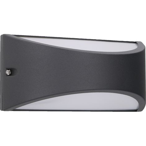 Forlight Kapa - Wandleuchte mit Neutralweiß 4000K. Gehäuse aus Aluminium. Innenbereich IP55. Farbe Grau