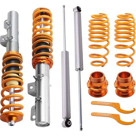 Kit de suspensión coilover, altura ajustable de 18 a 25 pulgadas, compatible con Audi TT Roadster 8N 1999-2006, acero de alta calidad, mejora el manejo del vehículo, amortiguación totalmente ajustable (1/5)