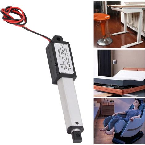 Miniatur-Elektro-Linearantrieb mit automatischer Aus- und Einfahrfunktion – 150 N Schubkraft – 50 mm Hub – 24 V DC Stromversorgung – 4 mm/s Geschwindigkeit – ohne Flügelzellen (1/5)