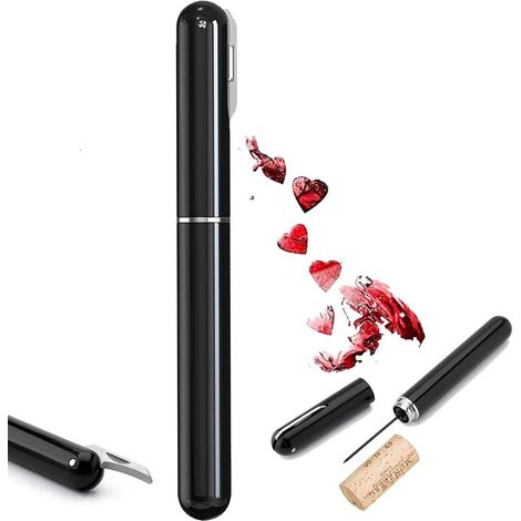 Korkenzieher, 7S-Druckluftkorkenzieher, Korken springt heraus, Luftpumpenkorkenzieher, Druckluftkorkenzieher, Luftdruckkorkenzieher mit Folienschneider, Tragbarer Flaschenöffner (n (1/5)