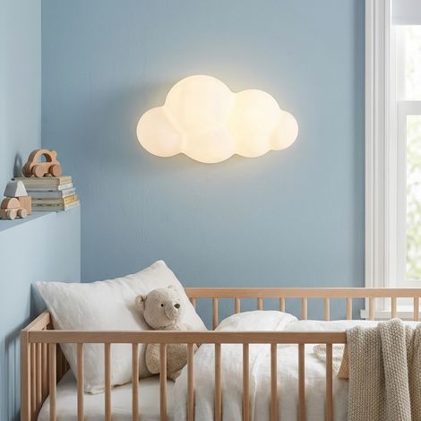 Applique LED Enfant Nuage 3D 12W 1260 lm en Polycarbonate, CCT, 30 x 19cm