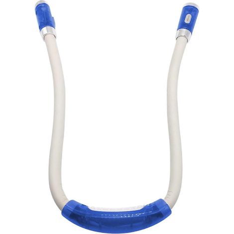 Lampe de cou suspendue flexible à piles, LED mains libres, idéale pour le crochet, les livres et comme veilleuse d'intérieur.-Blue