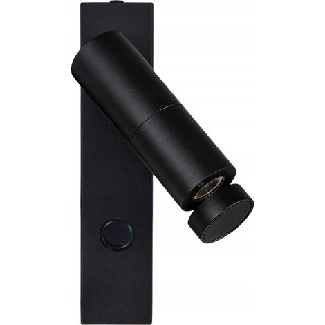 Applique da parete a LED Miri nera, modello Prestige LP-1507/1W BK, ideale per la lettura. (1/4)