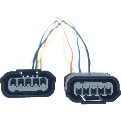 Applicable au connecteur de l'actionneur de l'électrovanne du turbocompresseur et au connecteur du faisceau de câbles du moteur turbo de la Honda Civic de 10e génération -- JB2031-5P