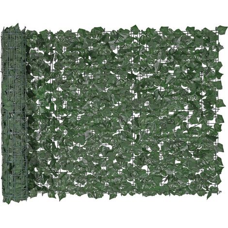 Pour Balcon et Terrasse Préservez votre Intimité Brise Vue Haie Artificielle de Lierre 99x249 cm Support Maillé Renforcé (1/5)