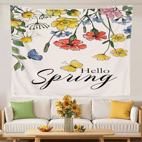 Tapisserie murale amusante et tendance pour la chambre à coucher, décor de lit et d'intérieur 150x130cm (1/5)
