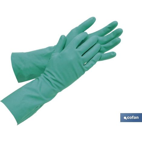 Grüner Nitrilhandschuh ohne Stütze, Größe 75 (M) (1/2)