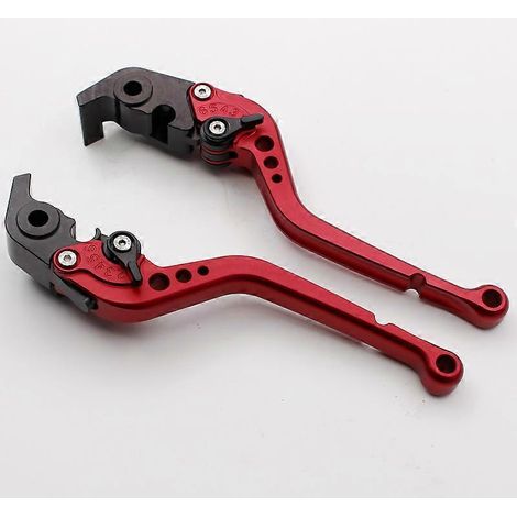 Convient aux motos Ducati 950 Multistrada/S, leviers de frein, klaxon et guidon en alliage d'aluminium modifié (tige longue rouge). (1/5)
