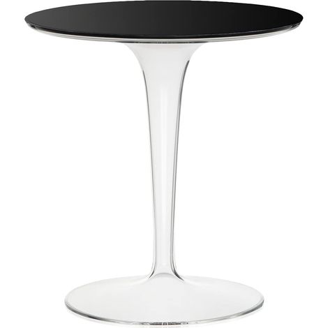 Table, Plateau En Verre, Noir Opaques (1/5)