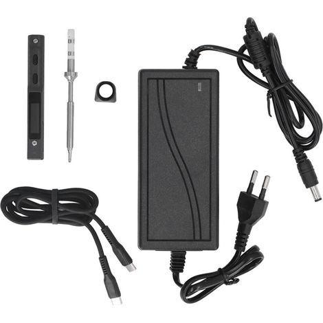 Intelligent ABS Electric Soldering Iron Kit, Mini Adjustable Temperature DC9-24V, EU Plug 100-240V (1/5)