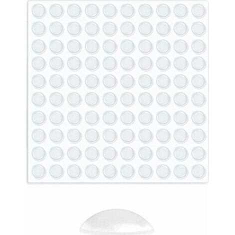 Gummischutzpuffer, transparente Klebefüße, 100 selbstklebende Gummipads, Stoß- und Geräuschdämpfung, ideal für Möbel, selbstklebende Türdämpfer, Möbelgleiter. (1/5)