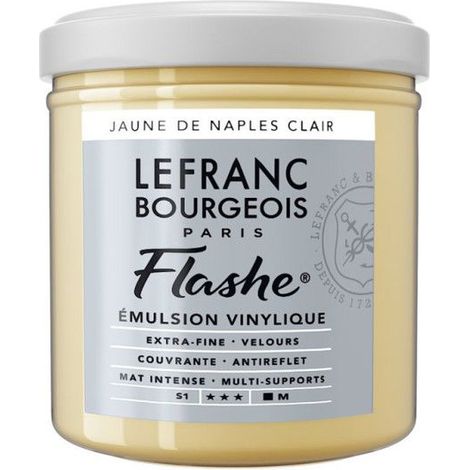 Peinture vinylique - Flashe - Jaune Naples clair - 887 - Lefranc Bourgeois - 125ml