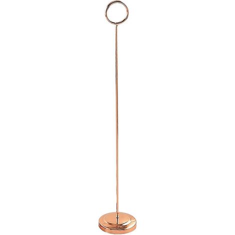 Tischnummernhalter, rostfreier, rutschfester Edelstahl, starker Halt, Menükartenhalter, Gastronomiebedarf-10.5cm-Rose Gold