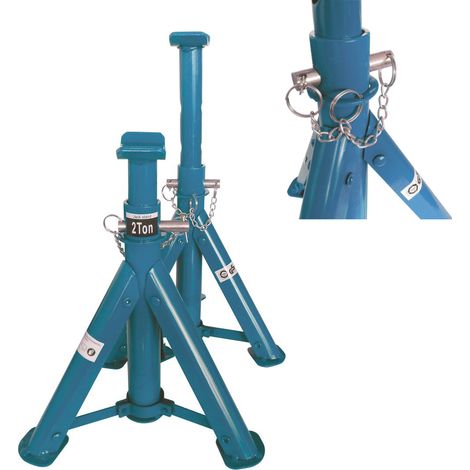 Chandelles pliantes 2 tonnes – Capacité de levage 2T – Hauteur réglable 278-366mm – Conception pliable pour rangement facile – Stilker (1/8)