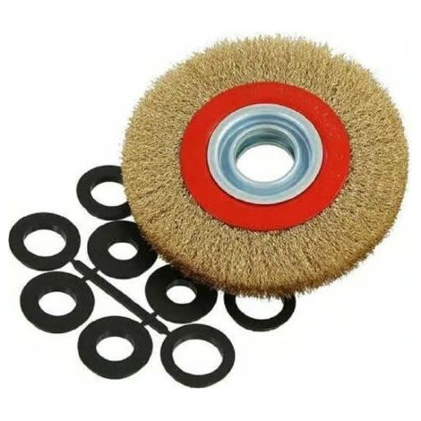 Disque à brosse en fil d'acier de 150 mm de diamètre pour meuleuse d'établi (1/3)
