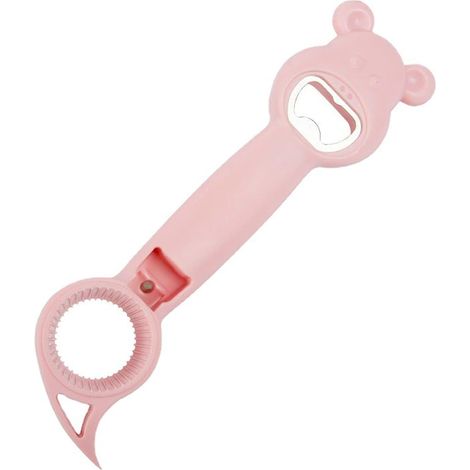 abridor de frascos 4 en 1, ergonómico, de acero inoxidable, para cocina, para personas mayores (1/5)