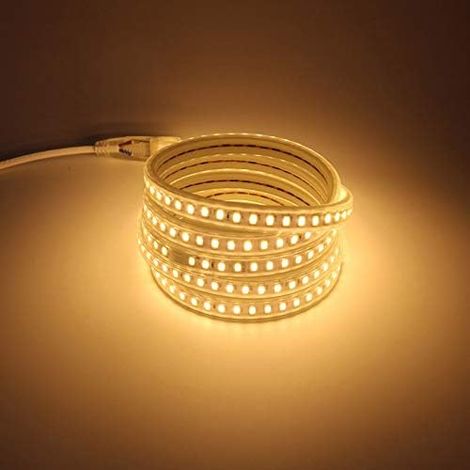 2M 3M 5M 6M Bande LED Blanc 3000K 4000K 6000K AC 220V Interieur Exterieur IP67 Etanche SMD 5730 120led / m Ruban LED pas besoin de Transformateur (Blanc, 3) (1/5)