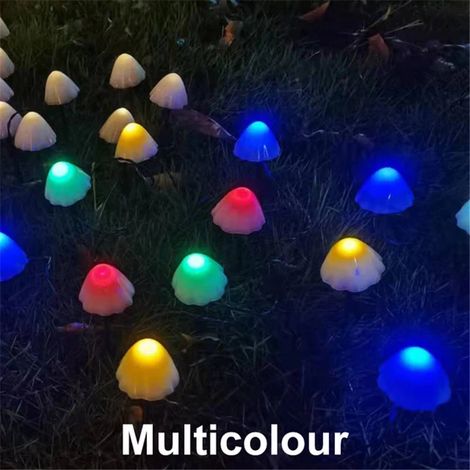 Solar-LED-Lichterkette für Gartendekoration, 8 Modi, Pilzform, wasserdicht, 6,5 m, 30 LEDs