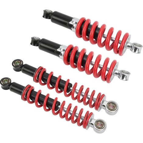 Verstellbare 250-mm-Stoßdämpfer für Vorder- und Hinterradaufhängung, 4 Stück für 50-125 cm³ Offroad-Motorräder, Quads und Kartcross-Fahrzeuge. (1/5)