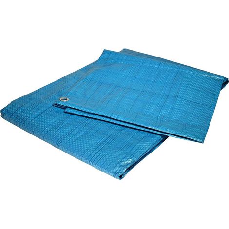 Baustellenplane 10x15 m - TECPLAST - EC80CH - Blau - Preisgünstig - Schutzplane für Innenarbeiten - Staubabweisend