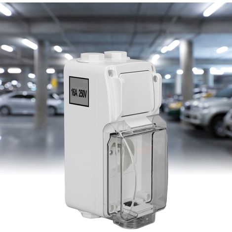 Prise étanche IP66 avec interrupteur à bascule - Norme française 250V 16A - Coque ABS