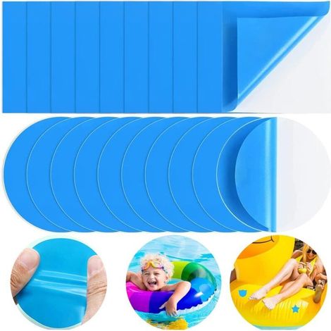 Lot de 20 Reparation Liner Piscine,Rustine Piscine,Kit Réparation Spa Gonflable pour Lit à Eau, Canapés/Piscines Gonflables (1/4)