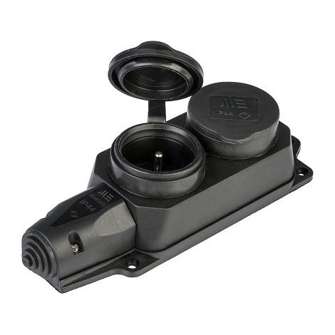 Gummiverteiler für Verlängerungskabel 2-fach Steckdose IP44 16A F-elektro F6.0371