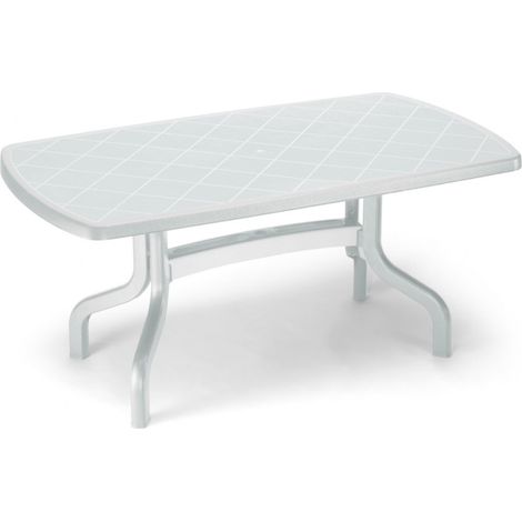 Scab Tavolo da Giardino Resina Bianco - Piano Ribaltabile - 160x90 cm